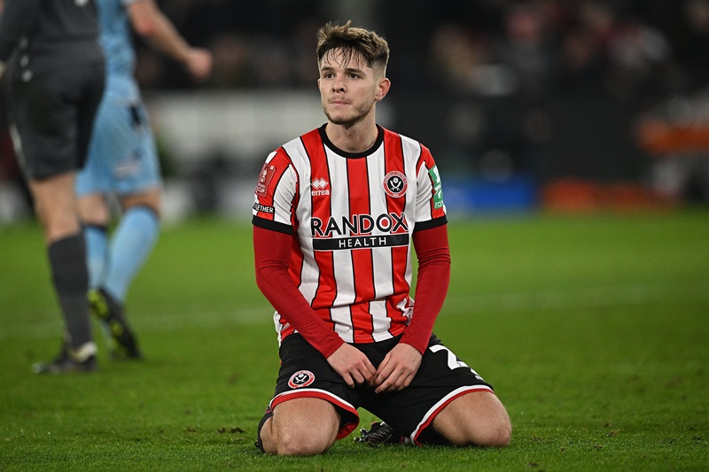 James McAtee trong màu áo của Sheffield United