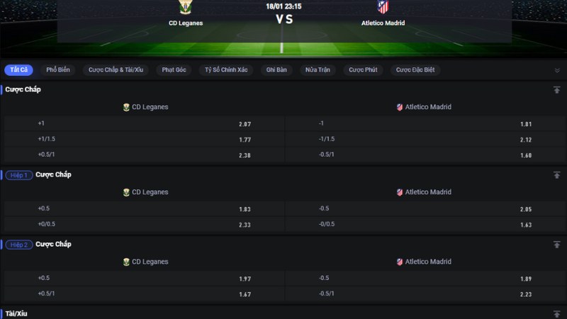 Leganes vs Atletico Madrid
