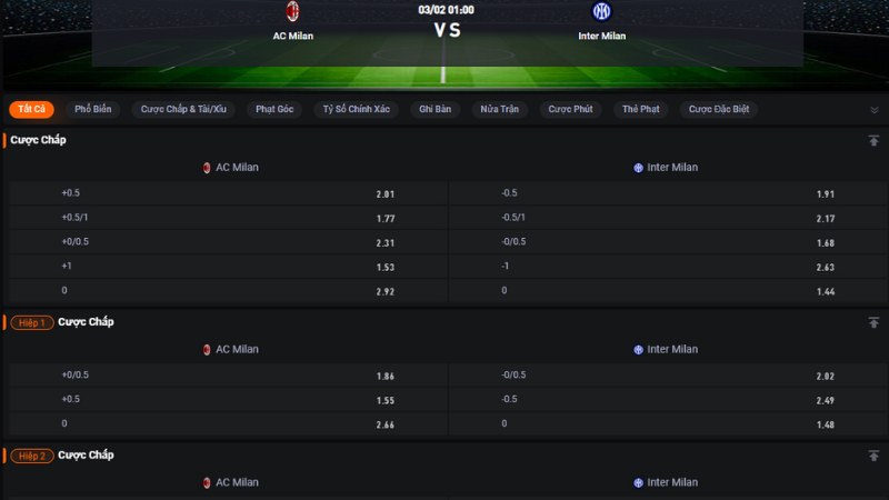 AC Milan vs Inter