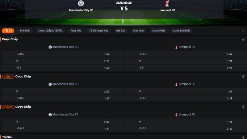 Man City vs Liverpool