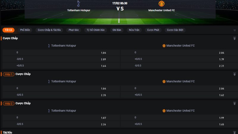 Tottenham vs Man Utd