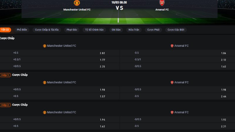 Man Utd vs Arsenal