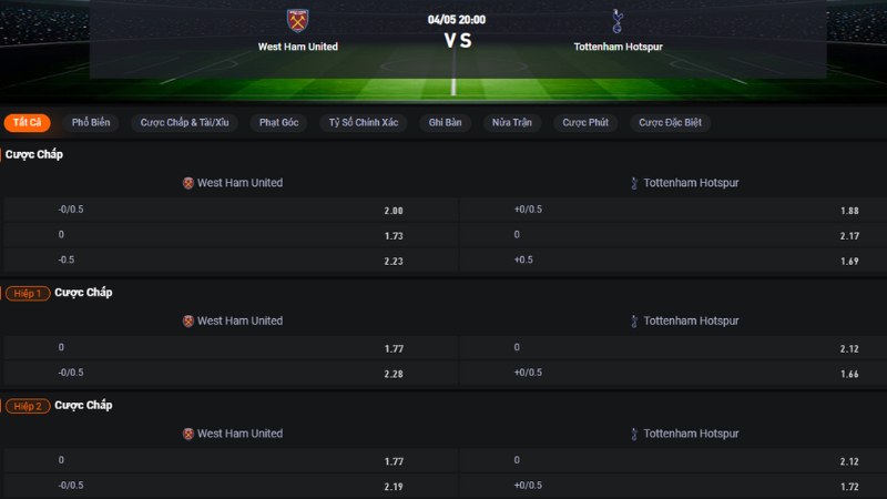 West Ham vs Tottenham