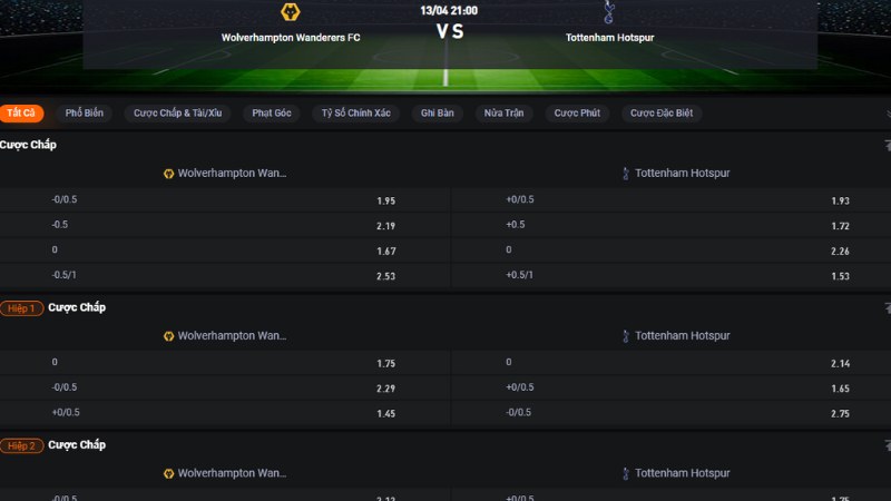 Wolves vs Tottenham