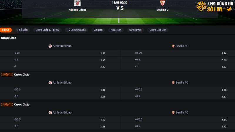 Athletic Bilbao vs Sevilla