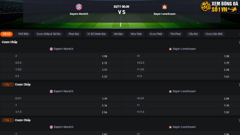 Bayern vs Leverkusen
