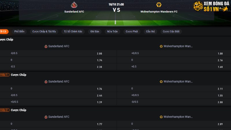 Sunderland vs Wolves