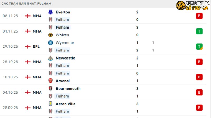 Fulham - Sunderland