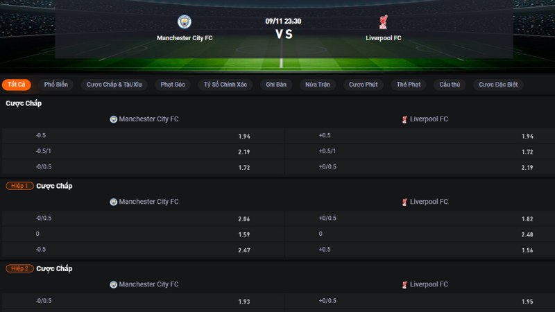 Man City vs Liverpool