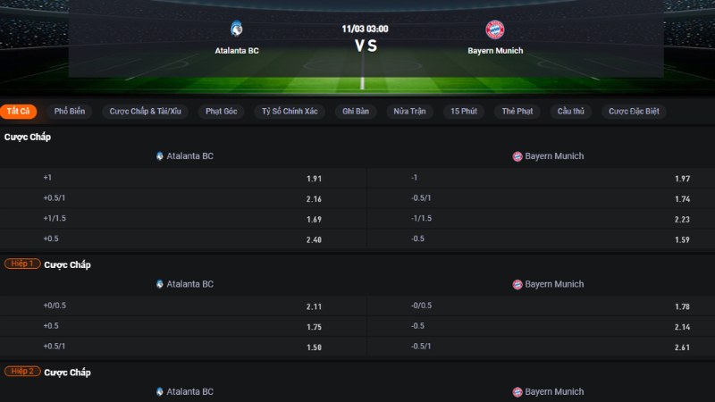 Atalanta vs Bayern