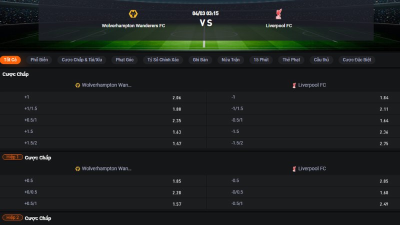 Wolves vs Liverpool